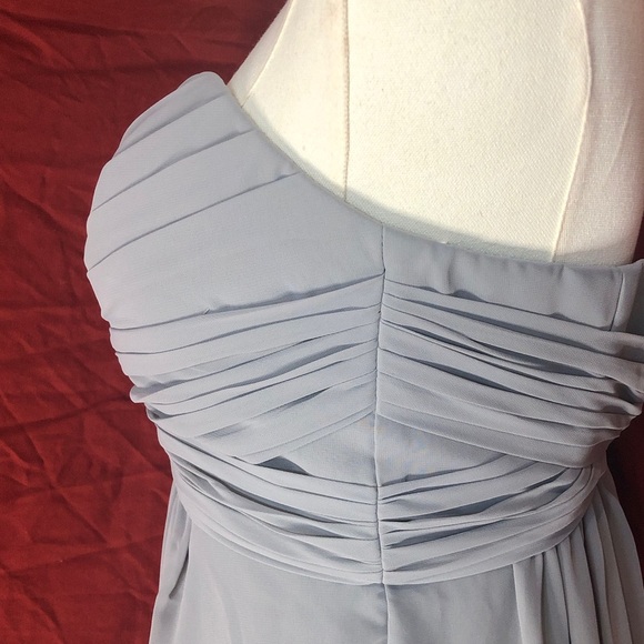 David's Bridal Elegant Gray Strapless Dress - Picture 5 of 11